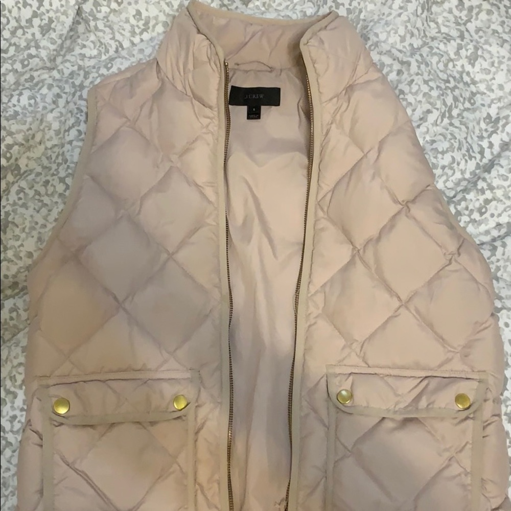 Light pink with gold accents J crew vest